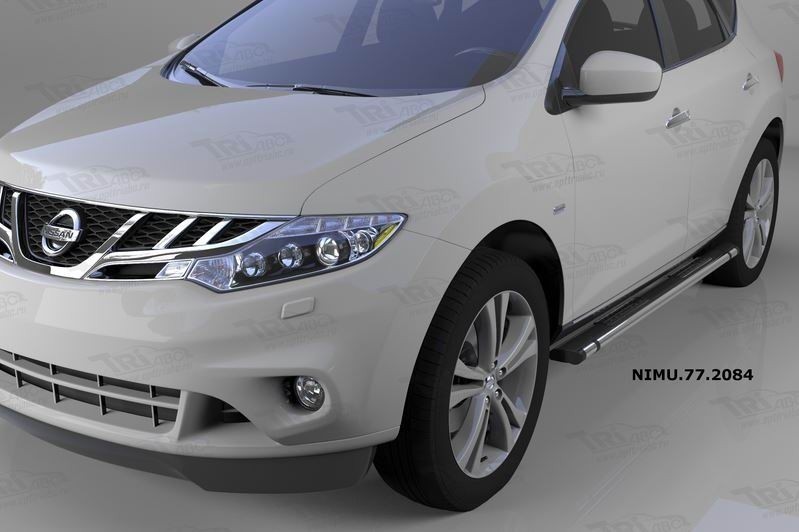 Can Otomotiv NIMU.77.2084 пороги алюминиевые (Emerald Black) Nissan Murano (2008-2015)