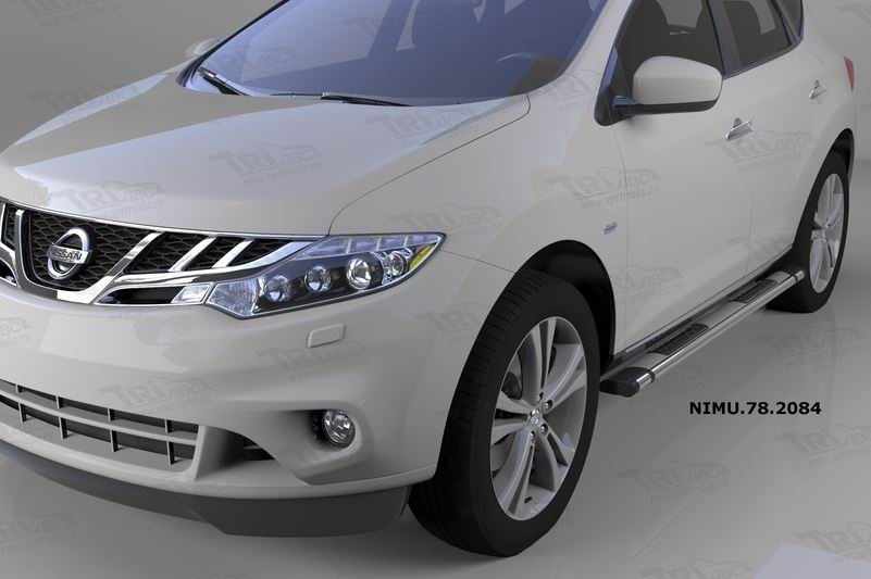 Can Otomotiv NIMU.78.2084 пороги алюминиевые (Emerald silver ) Nissan Murano (2008-2015)