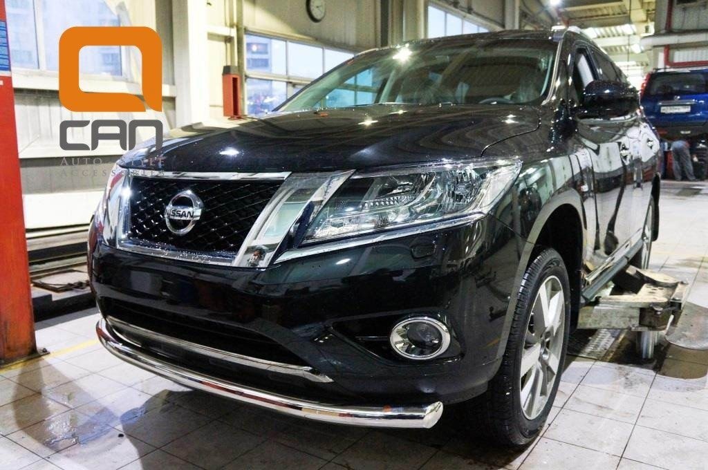 Can Otomotiv NIPA.33.4053 защита переднего бампера Nissan Pathfinder (2014-) (одинарная) d 76