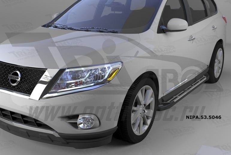 Can Otomotiv NIPA.53.5046 пороги алюминиевые (Corund Silver) Nissan Pathfinder (2014-)