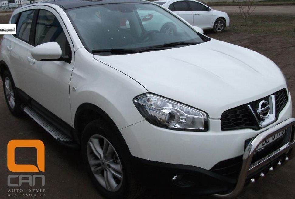 Can Otomotiv NIQ2.51.2083 пороги алюминиевые (Sapphire Silver) Nissan Qashqai +2 (2009-2014)