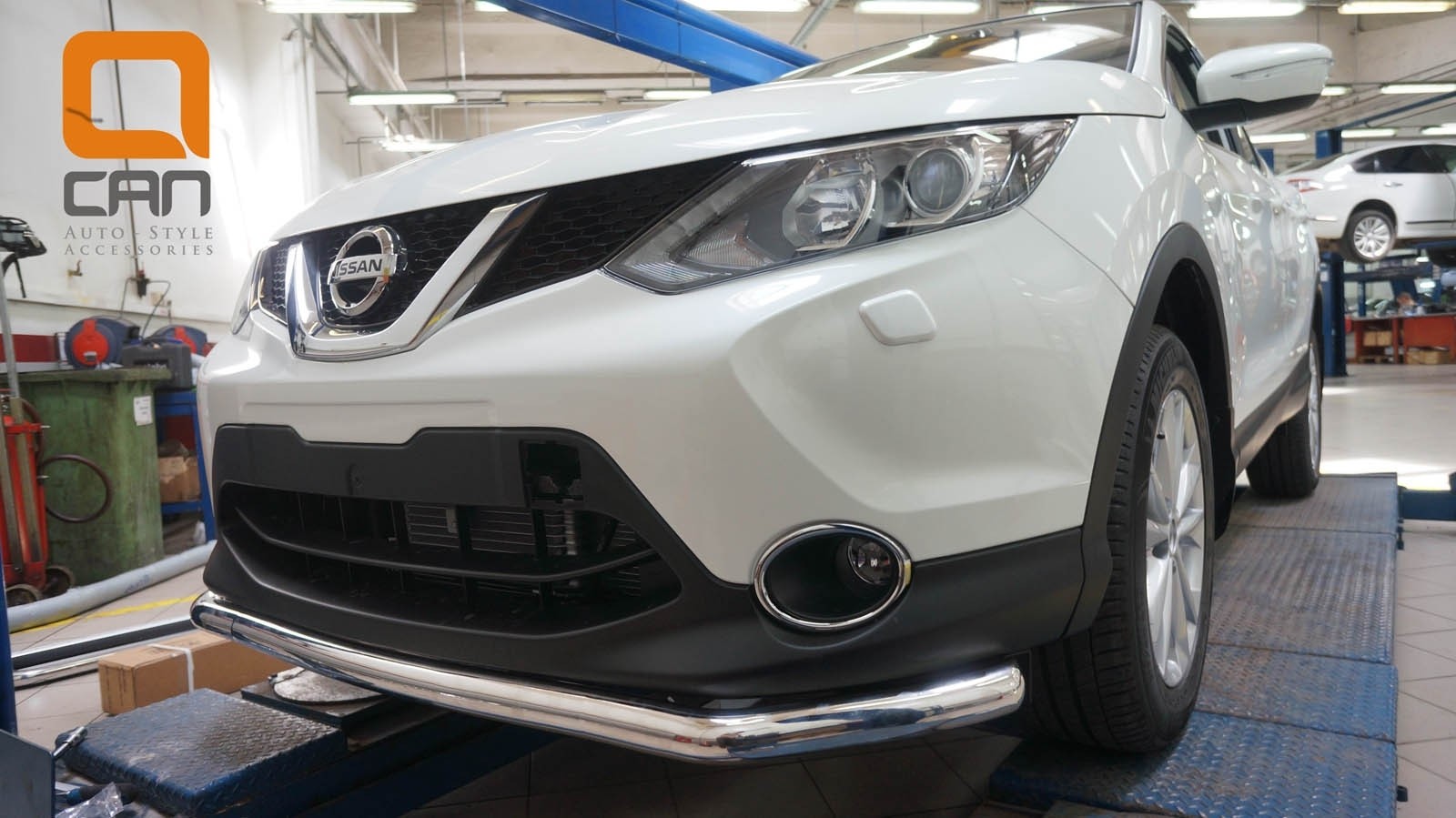 Can Otomotiv NIQA.33.2080 защита переднего бампера Nissan Qashqai (2014-) (одинарная) d60 (сборка Англия)