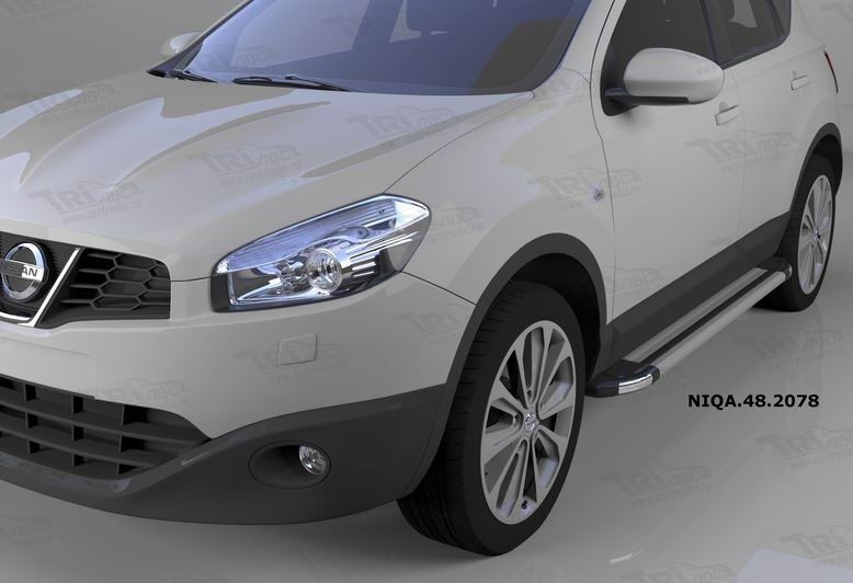 Can Otomotiv NIQA.48.2078 пороги алюминиевые (Brillant) Nissan Qashqai (2006-2014) (серебр)