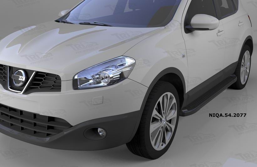 Can Otomotiv NIQA.54.2077 пороги алюминиевые (Sapphire Black) Nissan Qashqai (2006-2014)