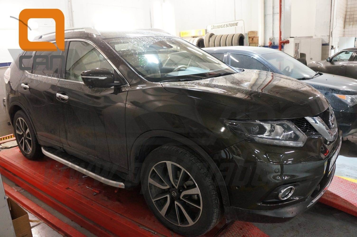 Can Otomotiv NIXT.47.3162 пороги алюминиевые (Alyans) Nissan X-Trail (2014-)