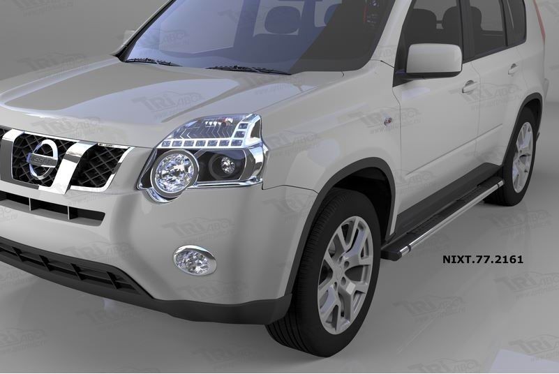 Can Otomotiv NIXT.77.2161 пороги алюминиевые (Emerald Black) Nissan X-Trail (2007-2010-2014)