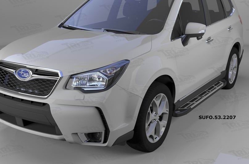 Can Otomotiv SUFO.53.2207 пороги алюминиевые (Corund Silver) Subaru Forester (2013-)