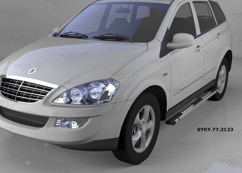 Can Otomotiv SYKY.77.3123 пороги алюминиевые (Emerald Black) SsangYong Kyron (2006-)