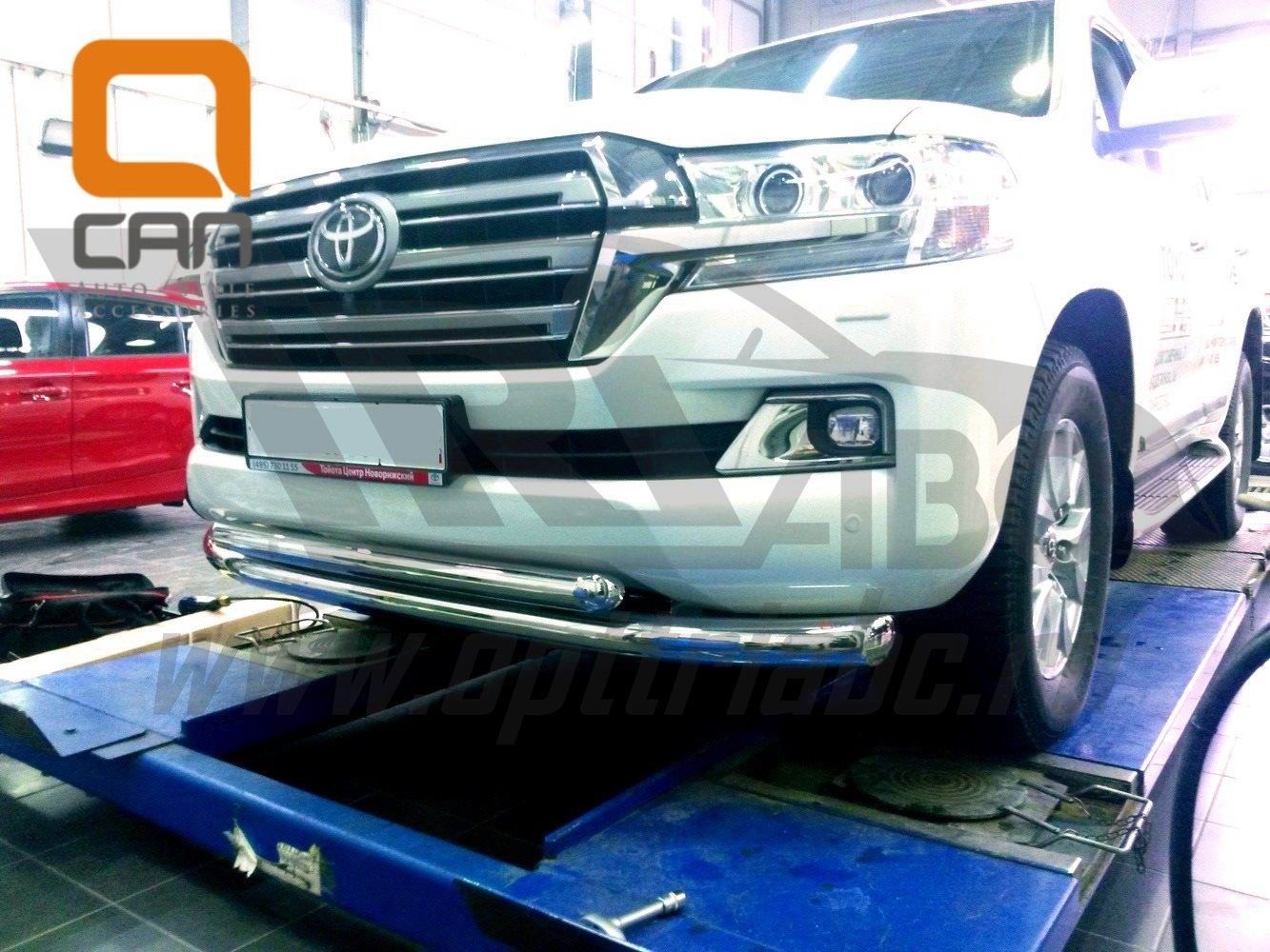 Can Otomotiv TOC2.33.3383 защита переднего бампера Toyota Land Cruiser 200 (2015-)(кроме Executive) (двойная) d76/60