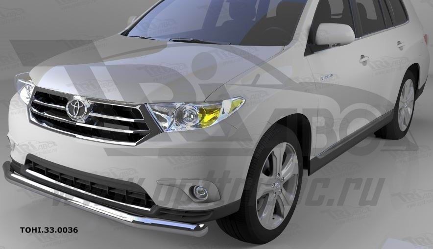 Can Otomotiv TOHI.33.0036 защита переднего бампера Toyota Highlander (2010-2013) (одинарная) d 60