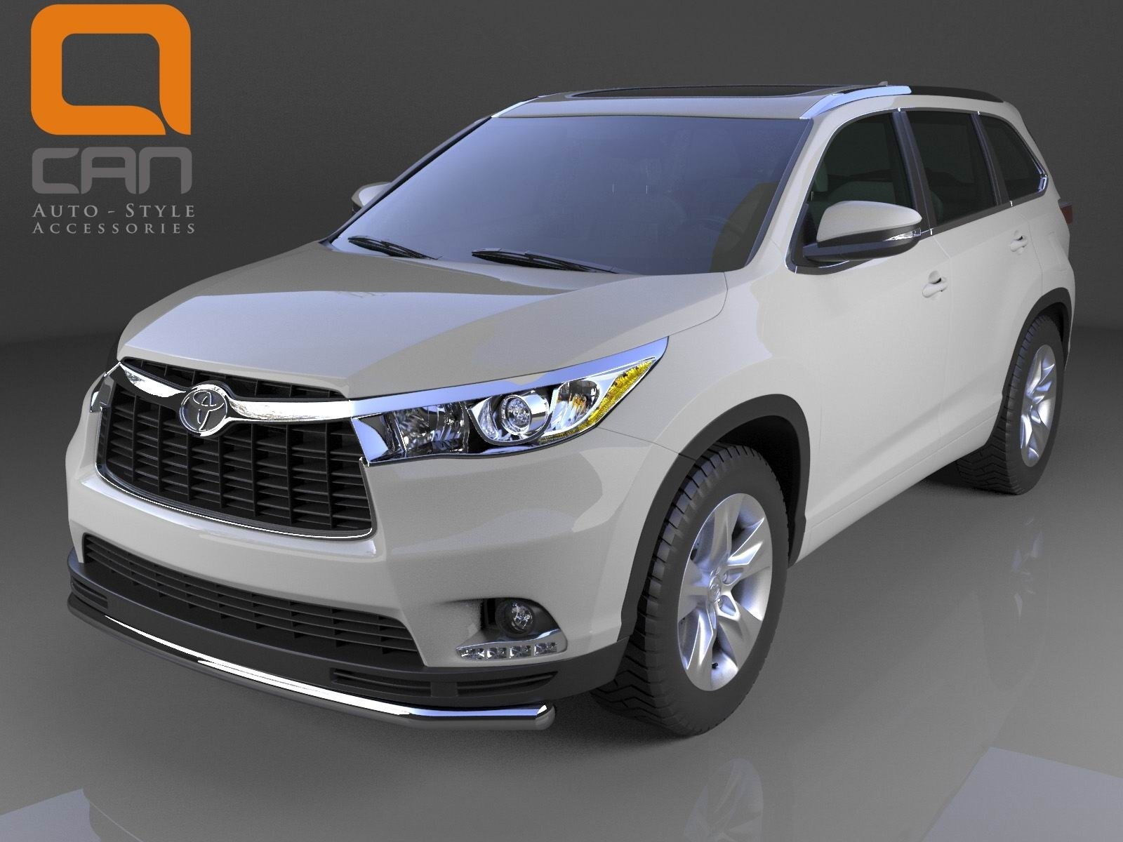 Can Otomotiv TOHI.33.0037 защита переднего бампера Toyota Highlander (2014-) (одинарная) d 60