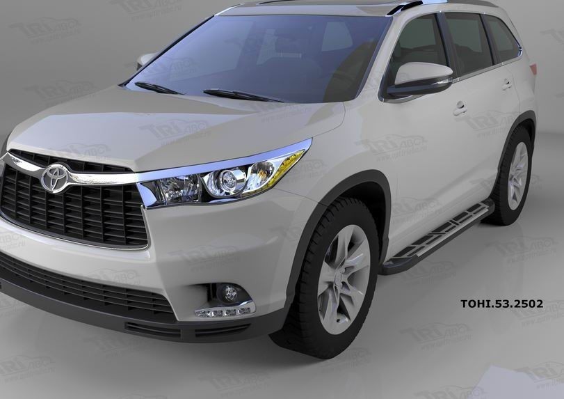 Can Otomotiv TOHI.53.2502 пороги алюминиевые (Corund Silver) Toyota Highlander (Тойота Хайлендер) (2014-)