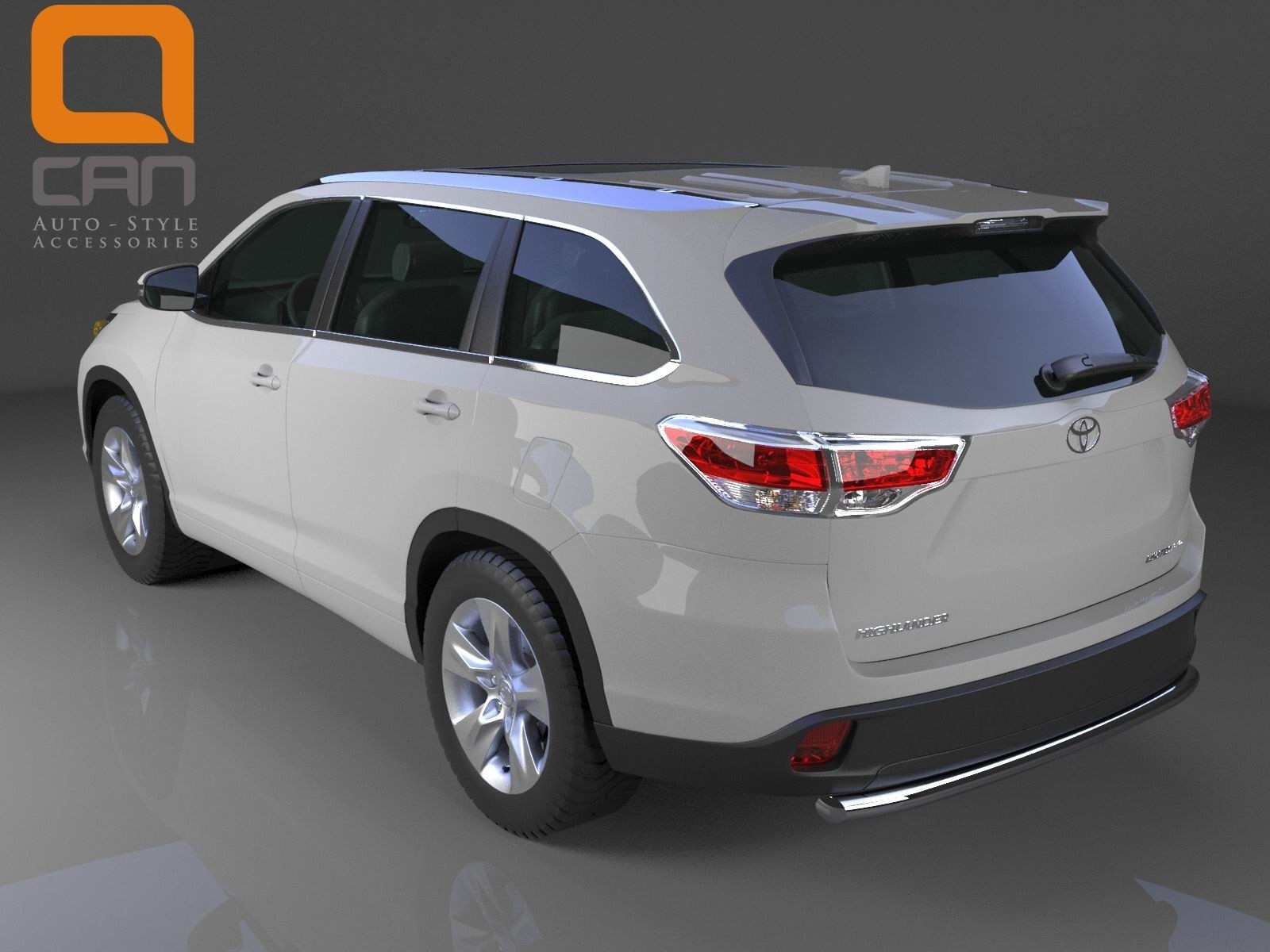 Can Otomotiv TOHI.55.4153 защита заднего бампера Toyota Highlander (2014-) (одинарная) d 60