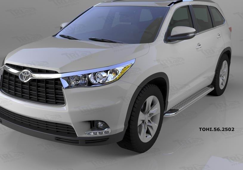 Can Otomotiv TOHI.56.2502 пороги алюминиевые (Opal) Toyota Highlander (Тойота Хайлендер) (2014-)