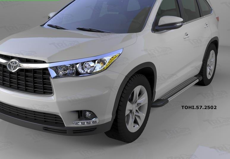 Can Otomotiv TOHI.57.2502 пороги алюминиевые (Topaz) Toyota Highlander (Тойота Хайлендер) (2014-)