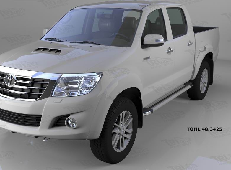 Can Otomotiv TOHL.48.3425 пороги алюминиевые (Brillant) Toyota HiLux (2012-2015) (серебр)