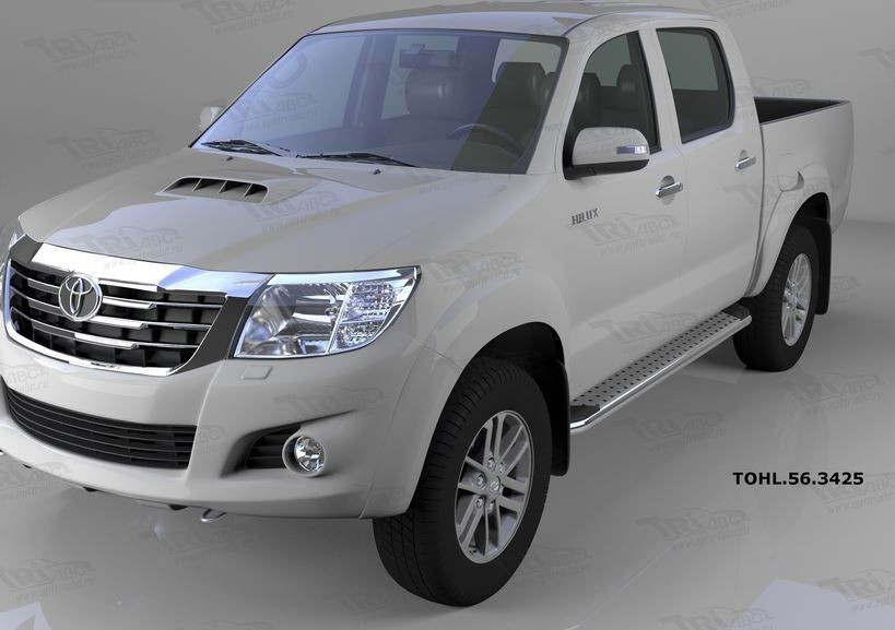 Can Otomotiv TOHL.56.3425 пороги алюминиевые (Opal) Toyota HiLux (2012-2015)