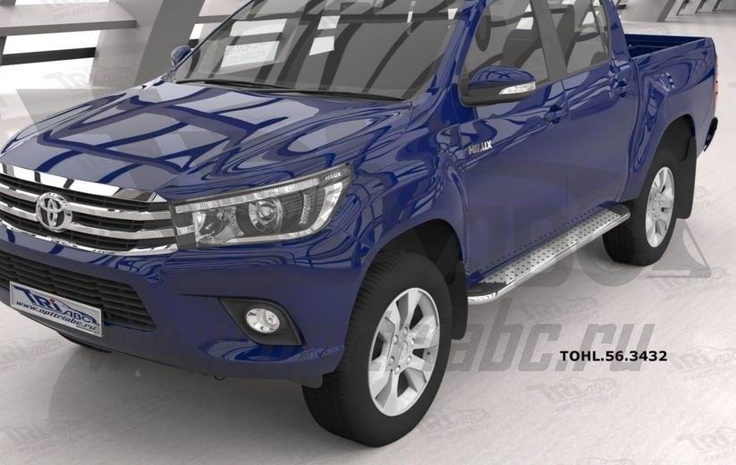 Can Otomotiv TOHL.56.3432 пороги алюминиевые (Opal) Toyota HiLux (2015-)