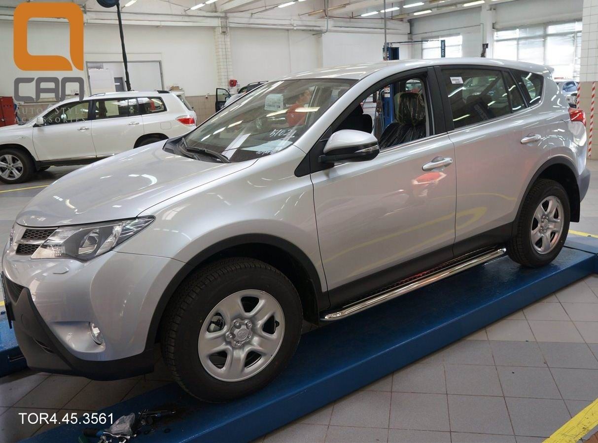 Can Otomotiv TOR4.45.3561 пороги нержавеющая труба с листом С2 d60mm Toyota RAV4  (2013- / 2015-)