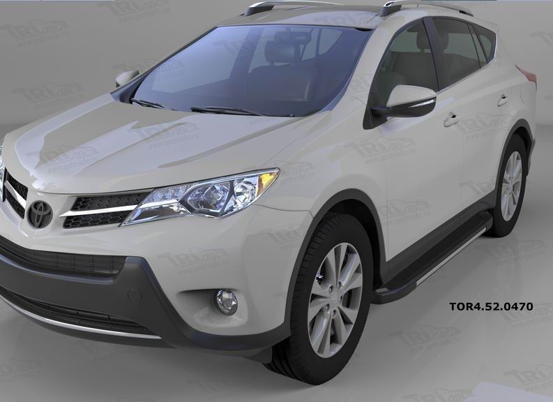 Can Otomotiv TOR4.52.0470 пороги алюминиевые (Onyx) Toyota RAV4 (2013-/ 2015-) силовой крепеж