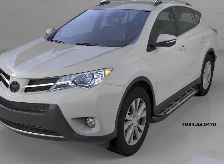 Can Otomotiv TOR4.53.0470 пороги алюминиевые (Corund Silver) Toyota RAV4 (2013-/ 2015-) силовой крепеж