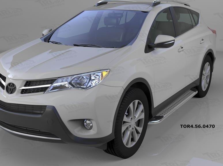 Can Otomotiv TOR4.56.0470 пороги алюминиевые (Opal) Toyota RAV4 (2013-/ 2015-) силовой крепеж