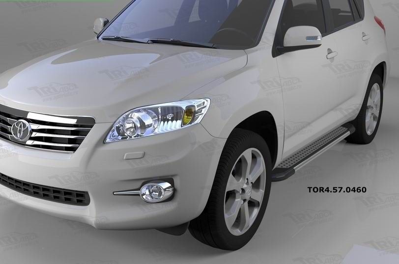 Can Otomotiv TOR4.57.0460 пороги алюминиевые (Topaz) Toyota RAV4 (короткая база) (2006-2013)