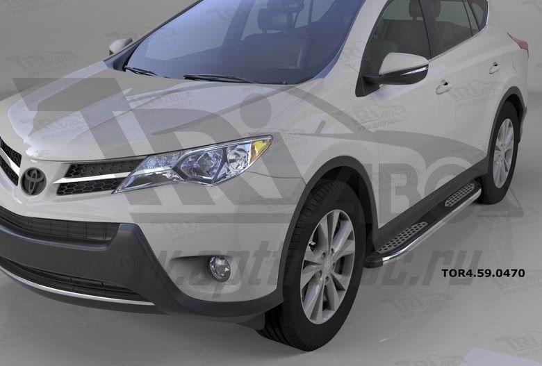 Can Otomotiv TOR4.59.0470 пороги алюминиевые (Zirkon) Toyota RAV4 (2013-/ 2015-) силовой крепеж