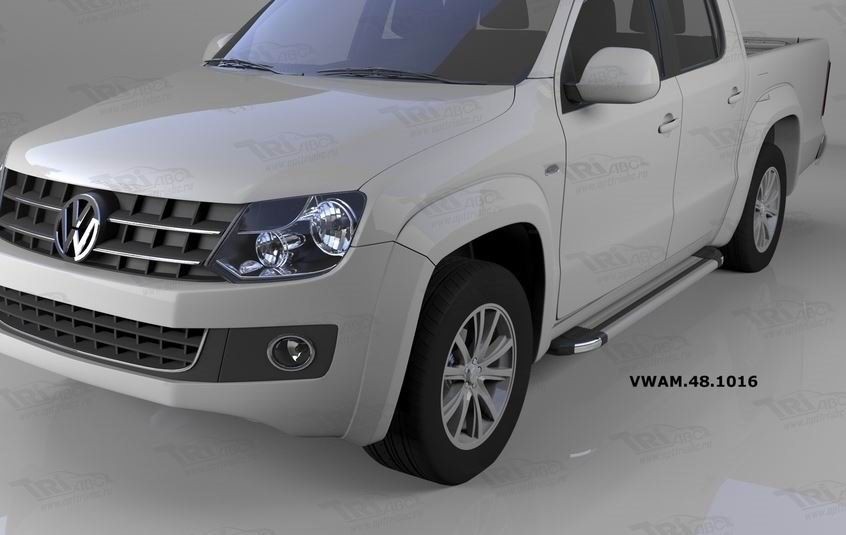 Can Otomotiv VWAM.48.1016 пороги алюминиевые (Brillant) Volkswagen Amarok (Амарок) (2010-) (серебр)