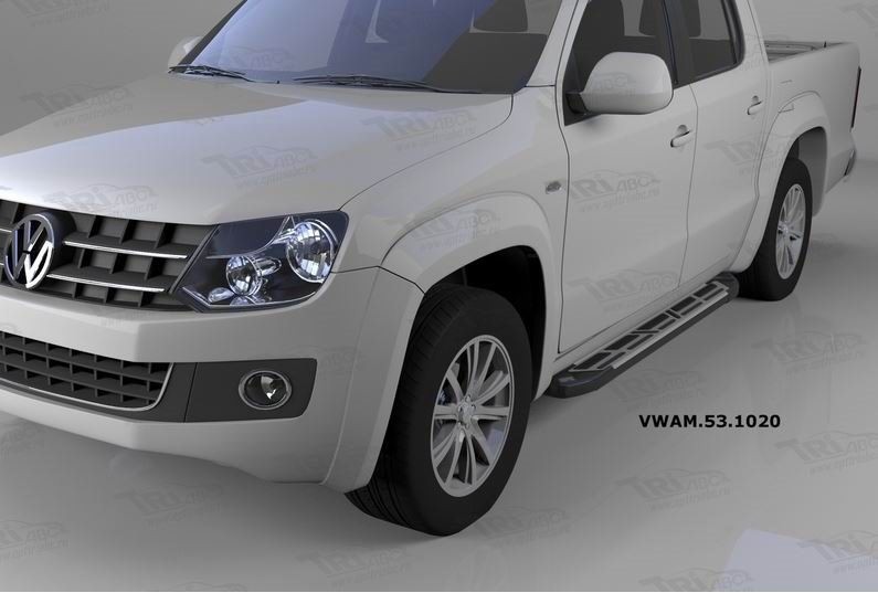 Can Otomotiv VWAM.53.1020 пороги алюминиевые (Corund Silver) Volkswagen Amarok (Амарок) (2010-)