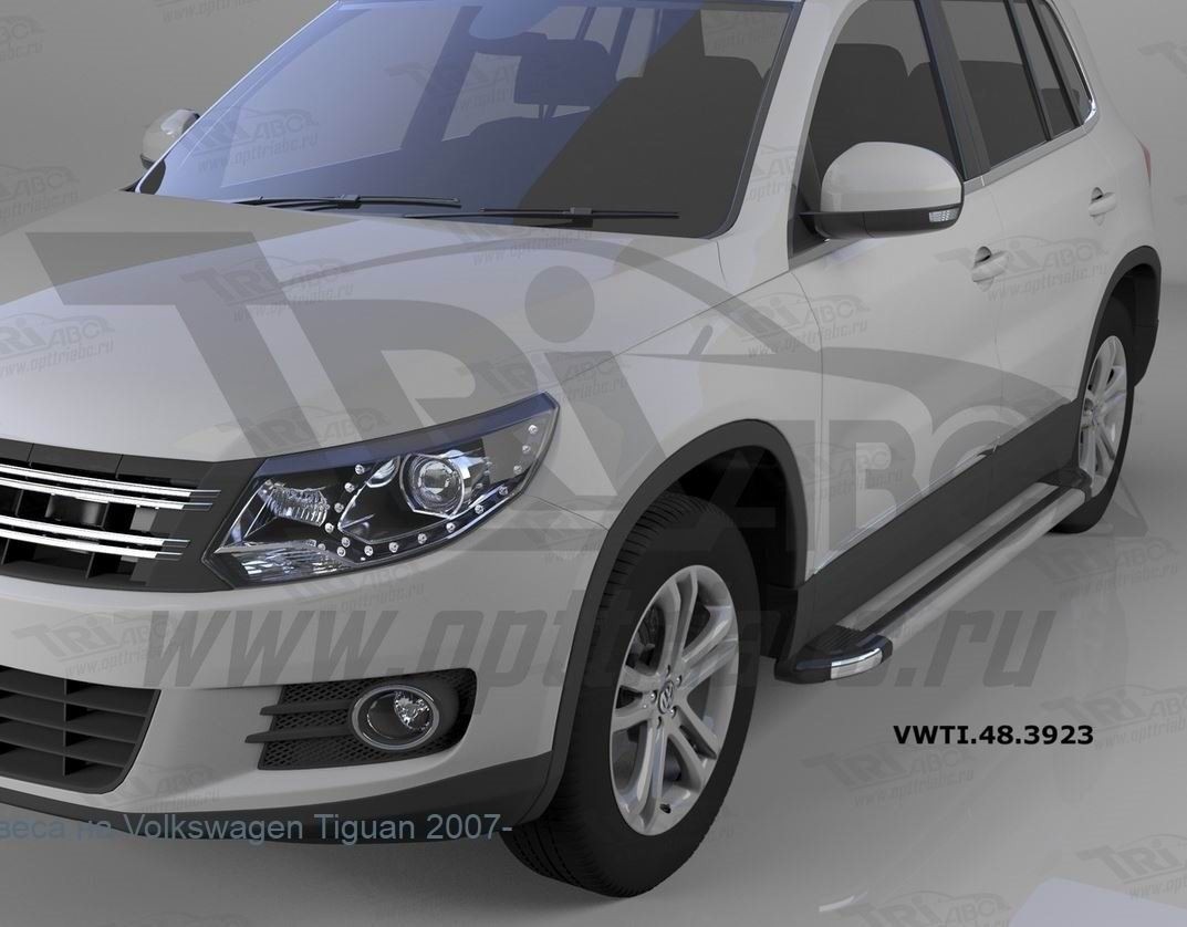 Can Otomotiv VWTI.48.3923 пороги алюминиевые (Brillant) Volkswagen Tiguan (Тигуан) (2008-) (серебр)