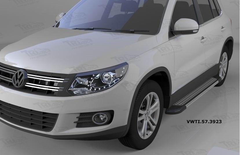 Can Otomotiv VWTI.57.3923 пороги алюминиевые (Topaz) Volkswagen Tiguan (Тигуан) (2008-)