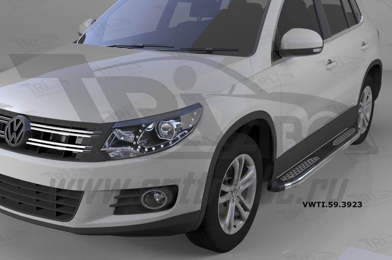 Can Otomotiv VWTI.59.3923 пороги алюминиевые (Zirkon) Volkswagen Tiguan (Тигуан) (2008-)