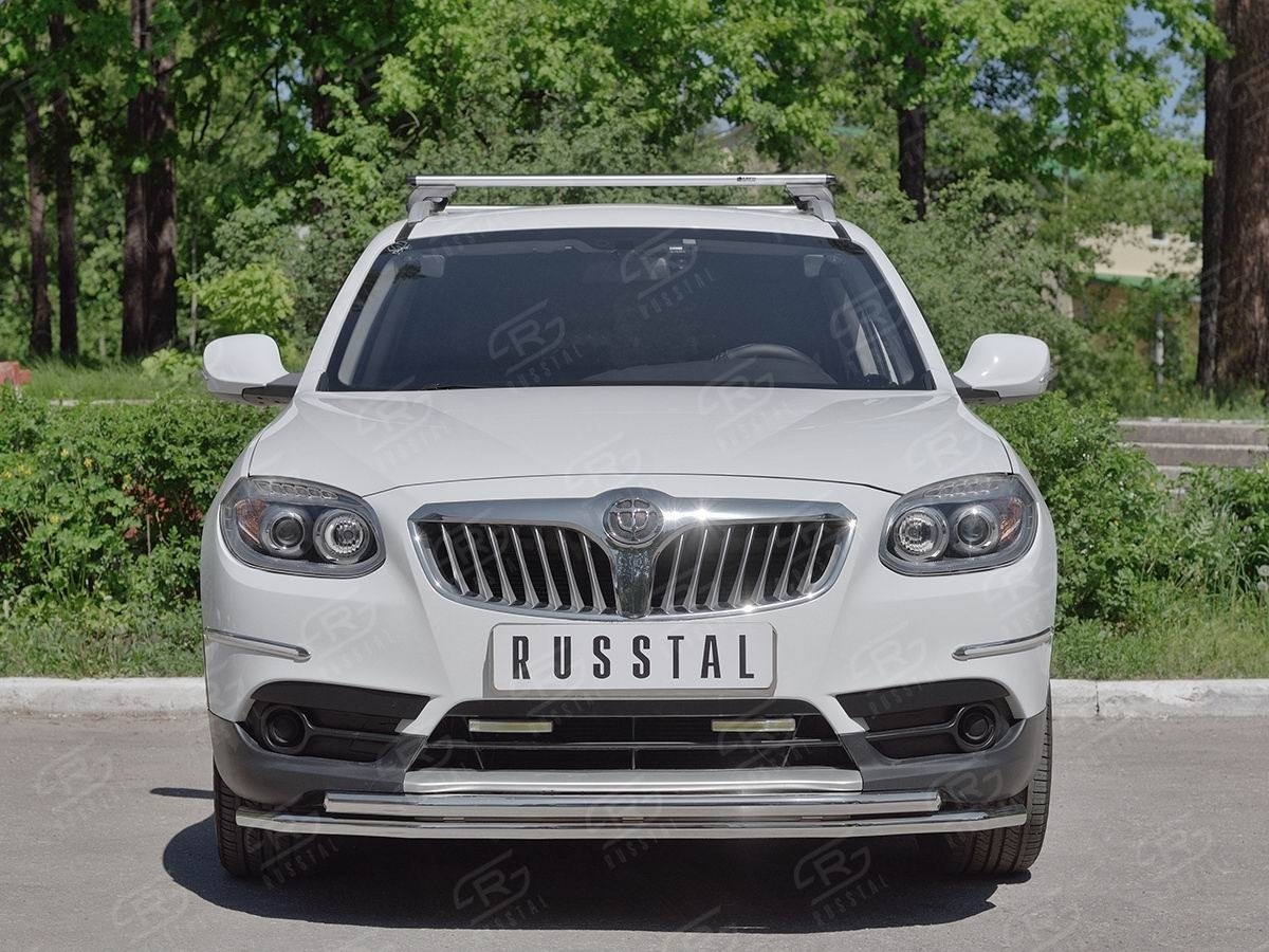 Руссталь BV5Z-002698 защита переднего бампера d42 секции-d42 секции на Brilliance V5 2014-