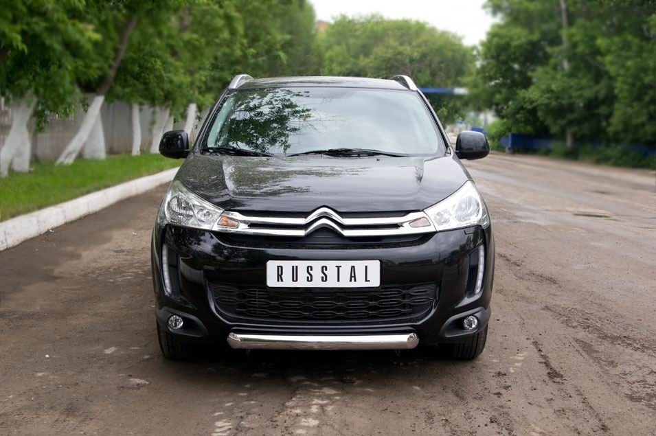 Руссталь C4Z-000550 защита переднего бампера d76 на Citroen C-4 Aircross 2012-