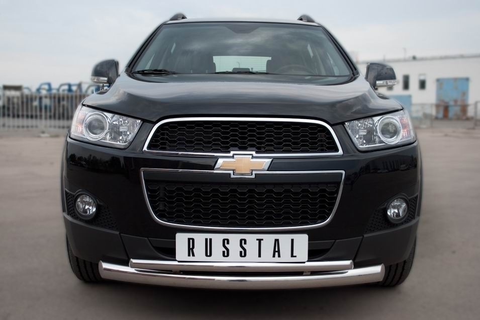 Руссталь CHCZ-000824 защита переднего бампера d76/42 (дуга) на Chevrolet Captiva 2011-2013