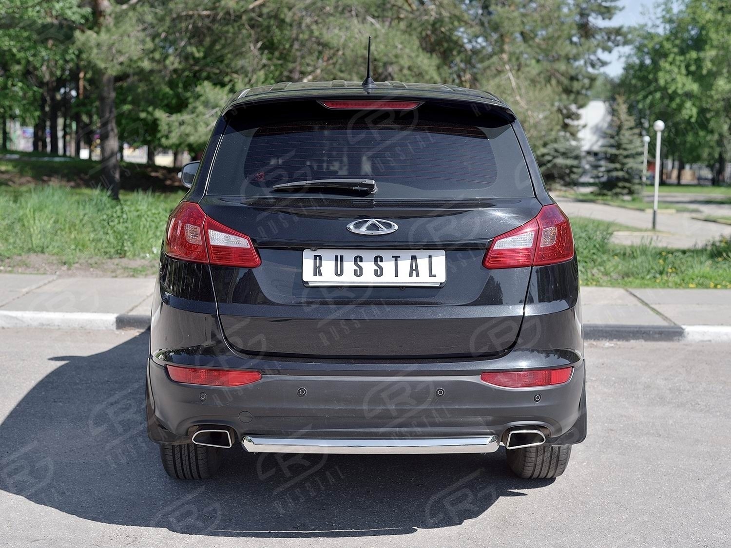 Руссталь CT5Z-002268 защита заднего бампера d63 дуга на Chery Tiggo 5 2014