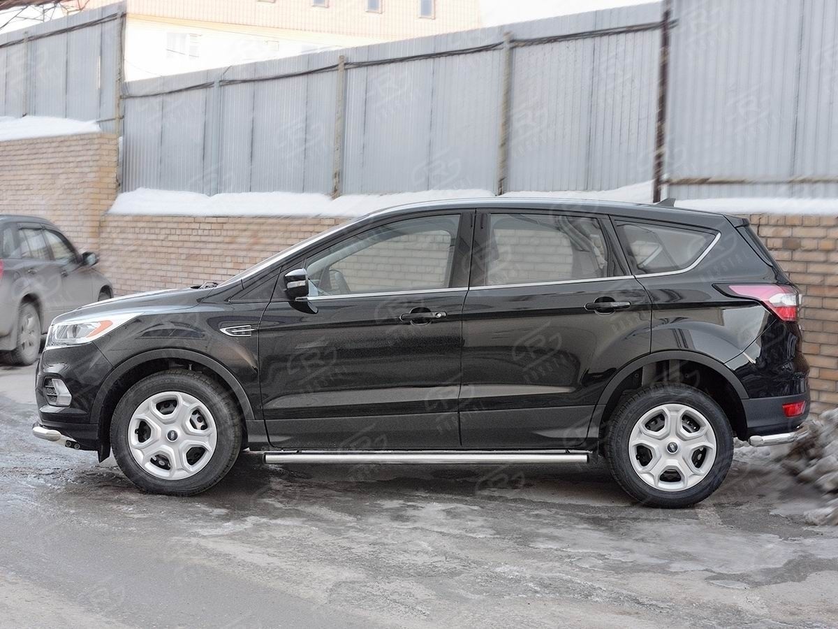 Руссталь FGT-0026012 пороги труба d63 (с заглушками на торцах) на Ford Kuga 2016-