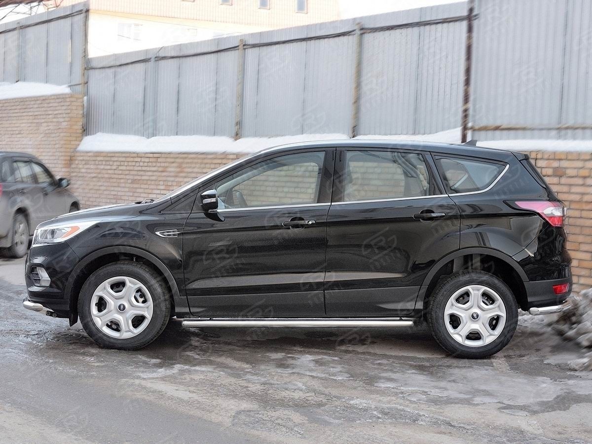 Руссталь FGT-0026013 пороги труба d63 (со скругленными торцами) на Ford Kuga 2016-