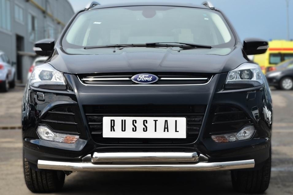 Руссталь FGZ-001377 защита переднего бампера d63 (секции) d63 (дуга) на Ford Kuga 2013-