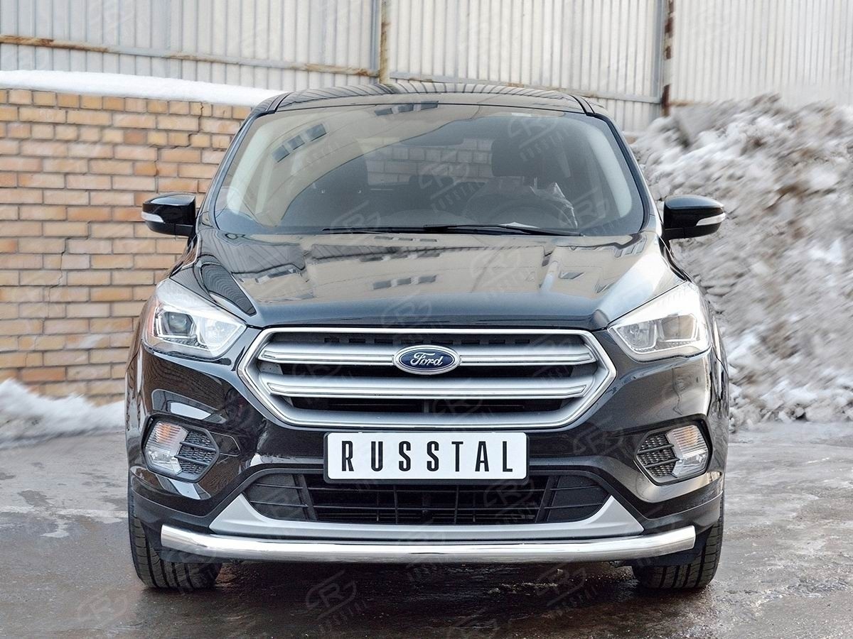 Руссталь FGZ-002595 защита переднего бампера d63 секции на Ford Kuga 2016-