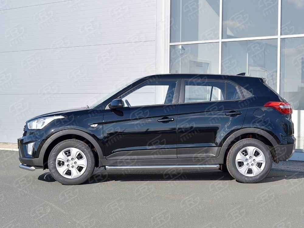 Руссталь HCRT-0024221 пороги труба d63 секции (со скошенными торцами) на Hyundai Creta 2016-