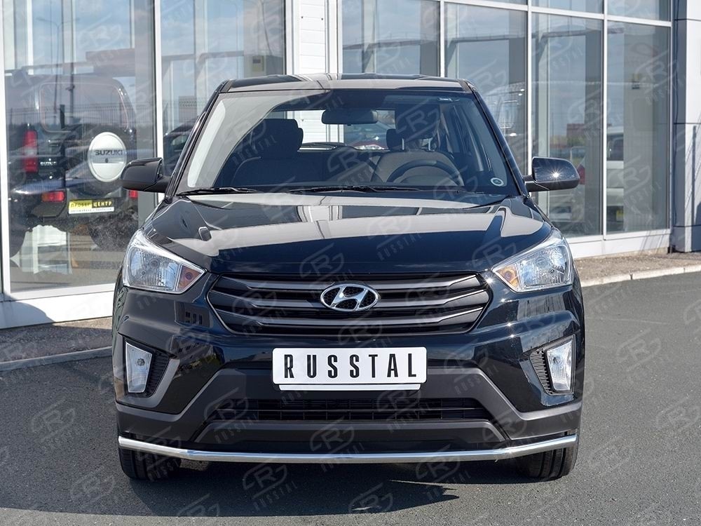 Руссталь HCRZ-002415 защита переднего бампера d42 секция на Hyundai Creta 2016-