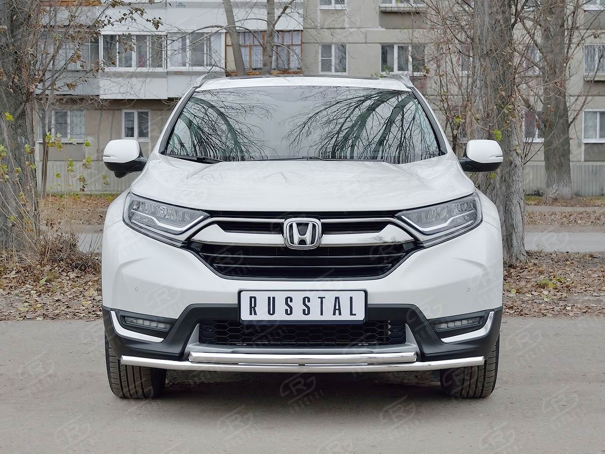 Руссталь HCRZ-002823 защита переднего бампера d42 секции-d42 дуга на Honda CR-V 2017-