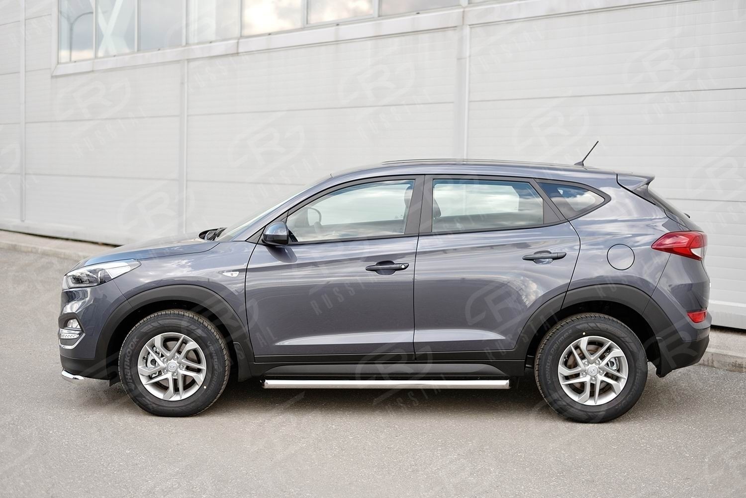 Руссталь HTT-0022351 пороги труба d63 (со скошенными торцами) на Hyundai Tucson 2015