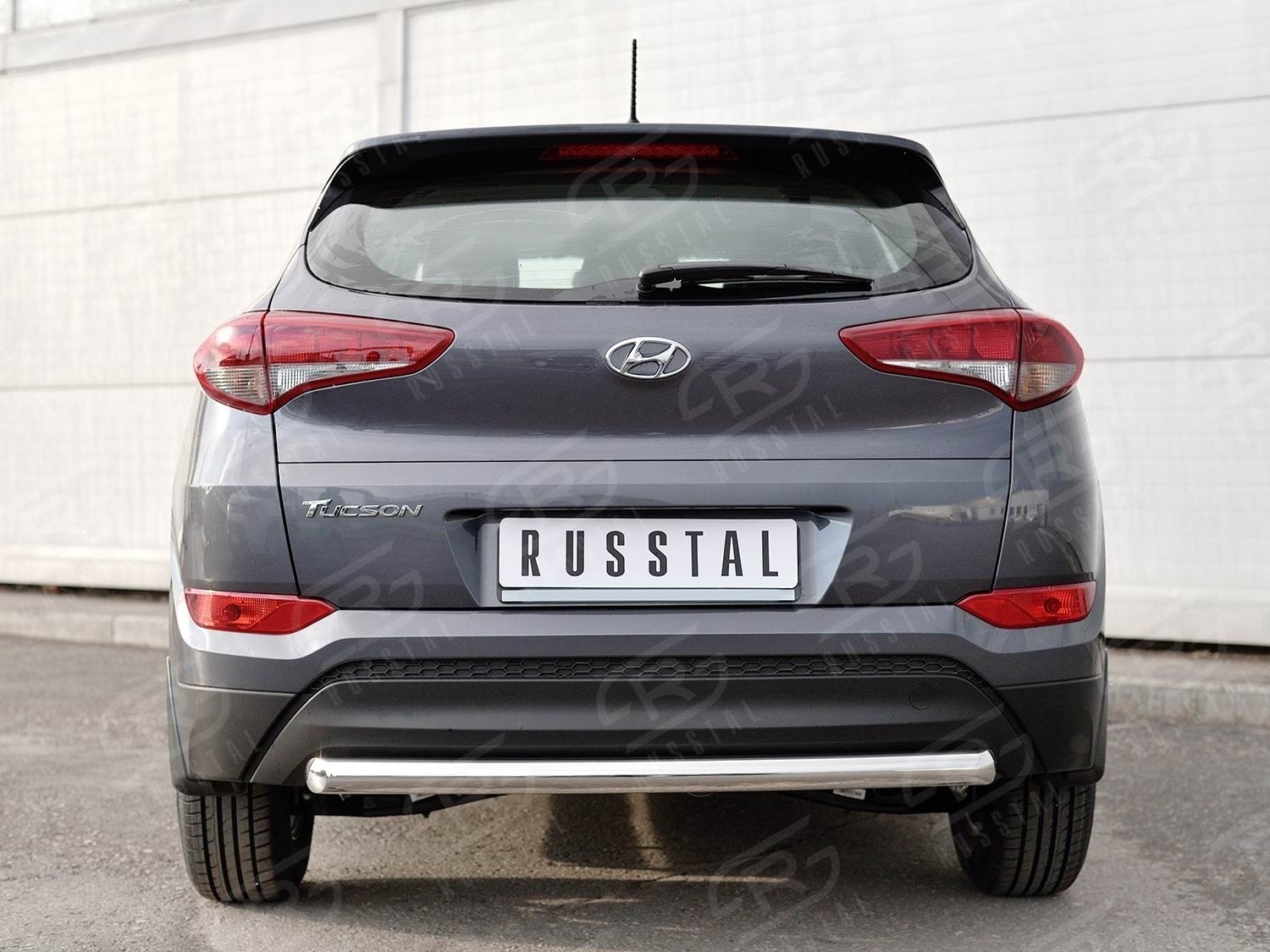 Руссталь HTZ-002241 защита заднего бампера d63 дуга на Hyundai Tucson 2015