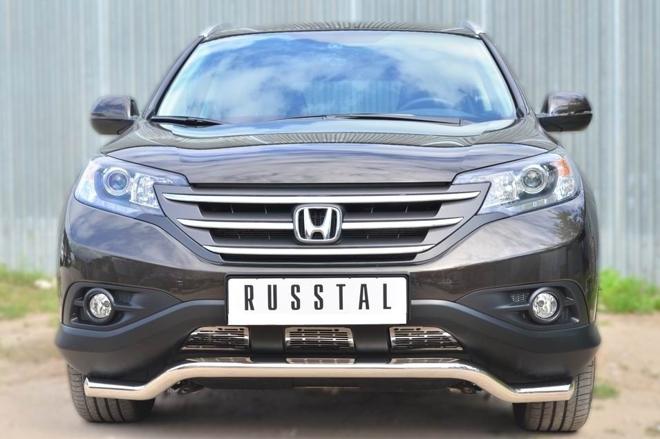 Руссталь HVZ-001767 защита переднего бампера d63 (волна) на Honda CR-V дв. 2.4 2013-