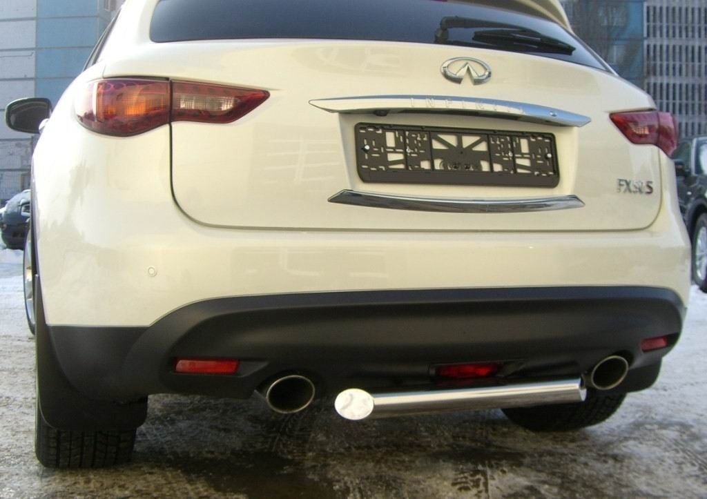 Руссталь IFZ-000282 защита заднего бампера d63 на Infiniti FX 35-50 2009-2012