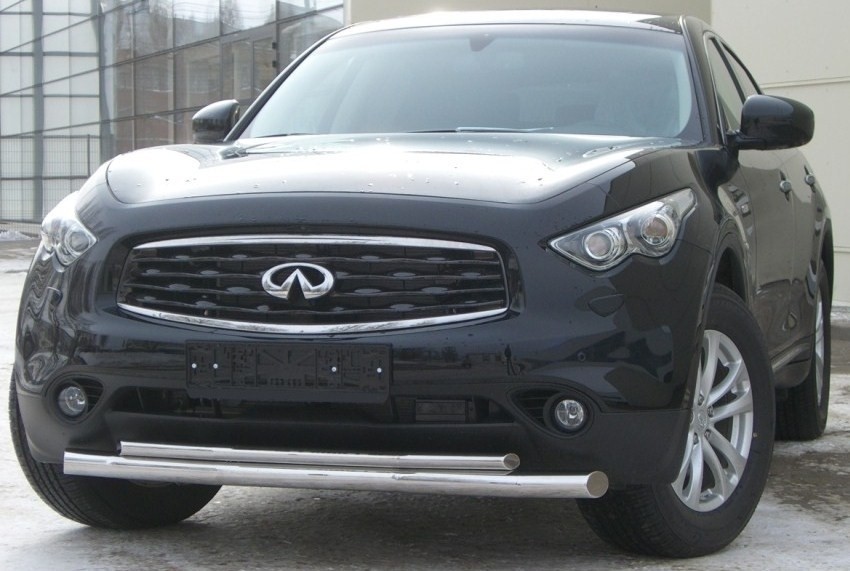 Руссталь IFZ-000285 защита переднего бампера d63/42 на Infiniti FX 35-50 2009-2012