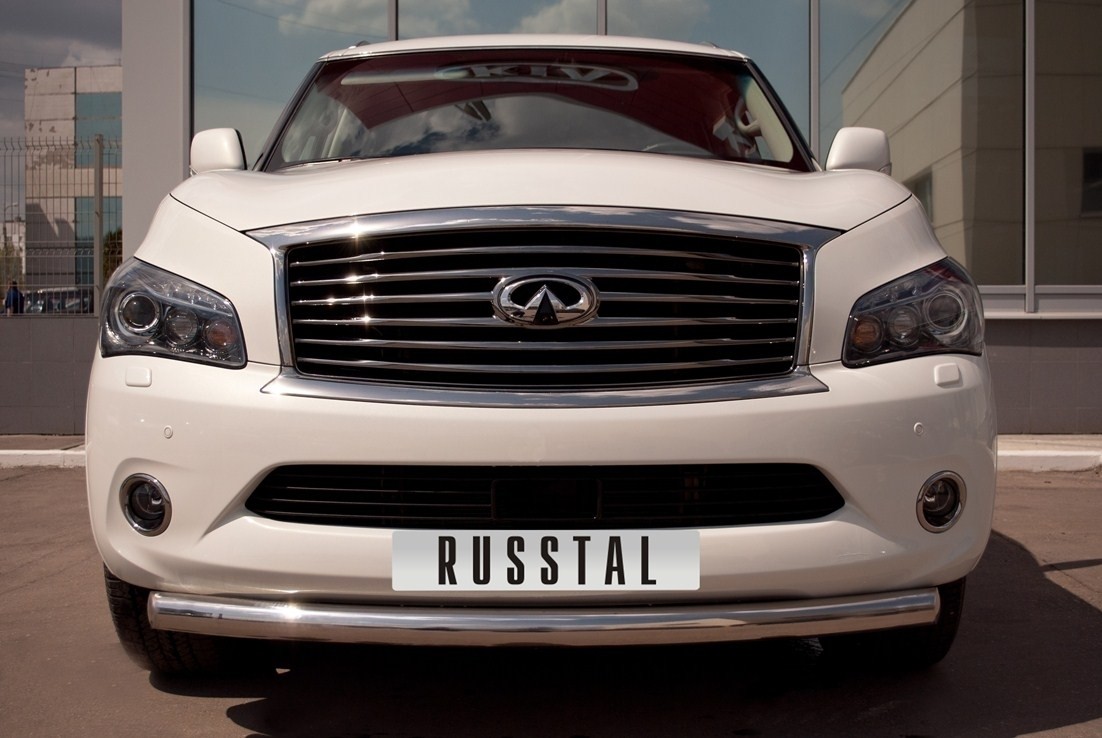 Руссталь INZ-000324 защита переднего бампера d 76 на Infiniti QX 56 2010-